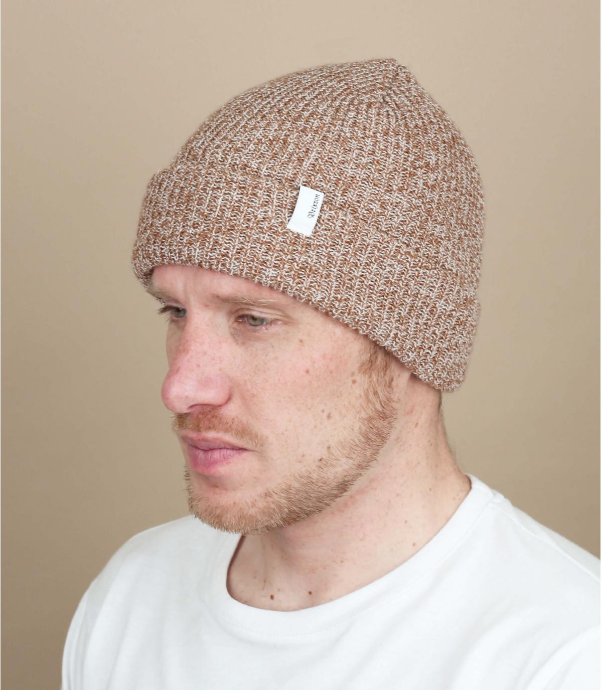 bonnet beige chiné Brixton Aspen Beanie copper natural